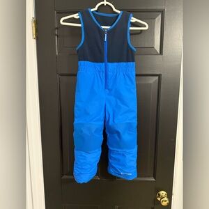 Columbia Youth 4T electric Blue and Black Snow Bib like new!!!
